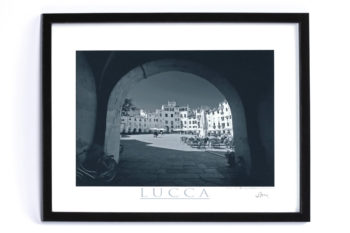 Anfiteatro Lucca Subject Fine Art print numbered mounted in a black wooden frame