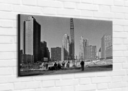MODERN PAINTING Author's photo on furnishing canvas - Street art - 2001 New York Industrial #009