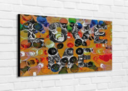 MODERN PAINTING Author's photo on furnishing canvas - Colour - Love Me