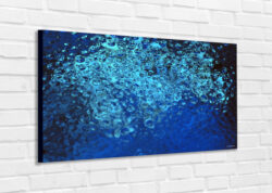 MODERN PAINTING Author's photo on furnishing canvas - Colour - Water drops