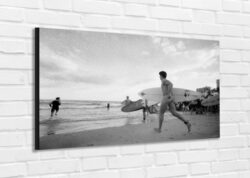 MODERN PAINTING Author's photo on furnishing canvas - Street art - 1998 Sydney surf #007